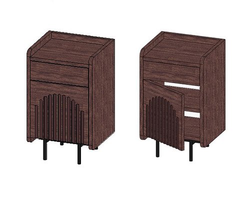 Тумбочка Ретро из шпона