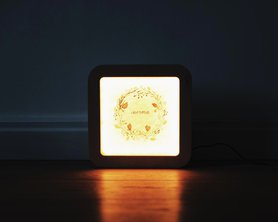 Светильник-ночник деревянный Куби-3