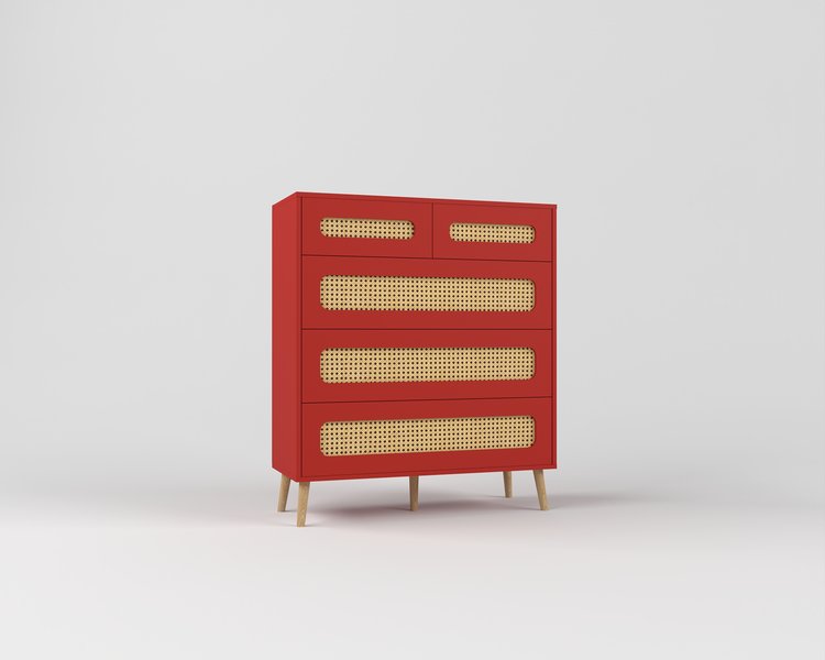 Комод высокий ротанг Луми