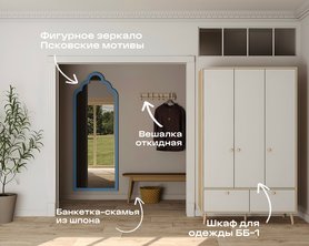 Фигурное зеркало Псковские мотивы-5
