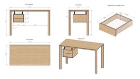 Письменный стол Куб с двумя ящиками-4