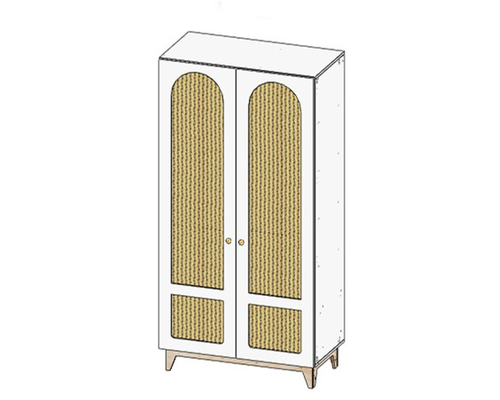 Шкаф с ротанговым полотном 2 дверцы Луми Шкаф с ротанговым полотном 2 дверцы Луми