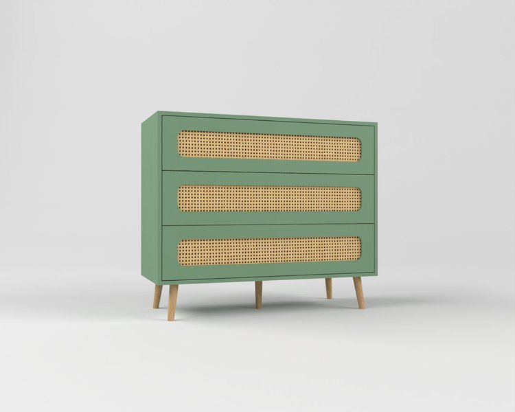 Комод ротанг Луми три ящика