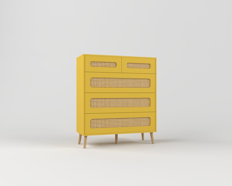 Комод высокий ротанг Луми