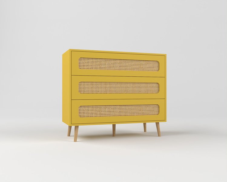 Комод ротанг Луми три ящика