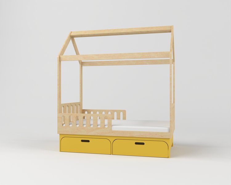Кровать-домик с ящиками KUBI дом